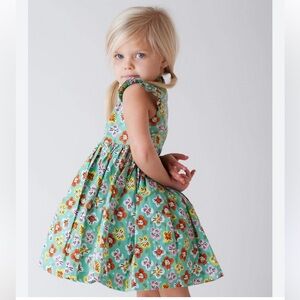 Girls Little Miss Marmalade vintage inspired floral dress size 6 100% cotton